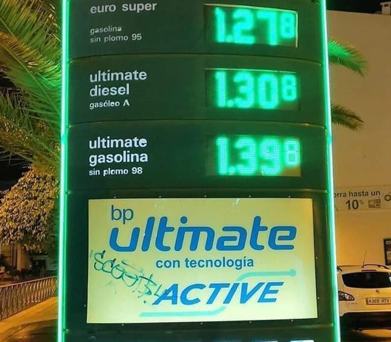 Il costo del carburante a Fuerteventura durante la guerra in Ucraina