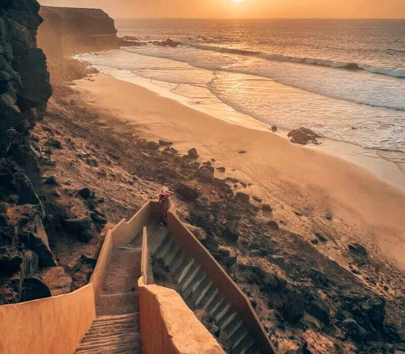 Playa de la Escalera sulla costa ovest di Fuerteventura